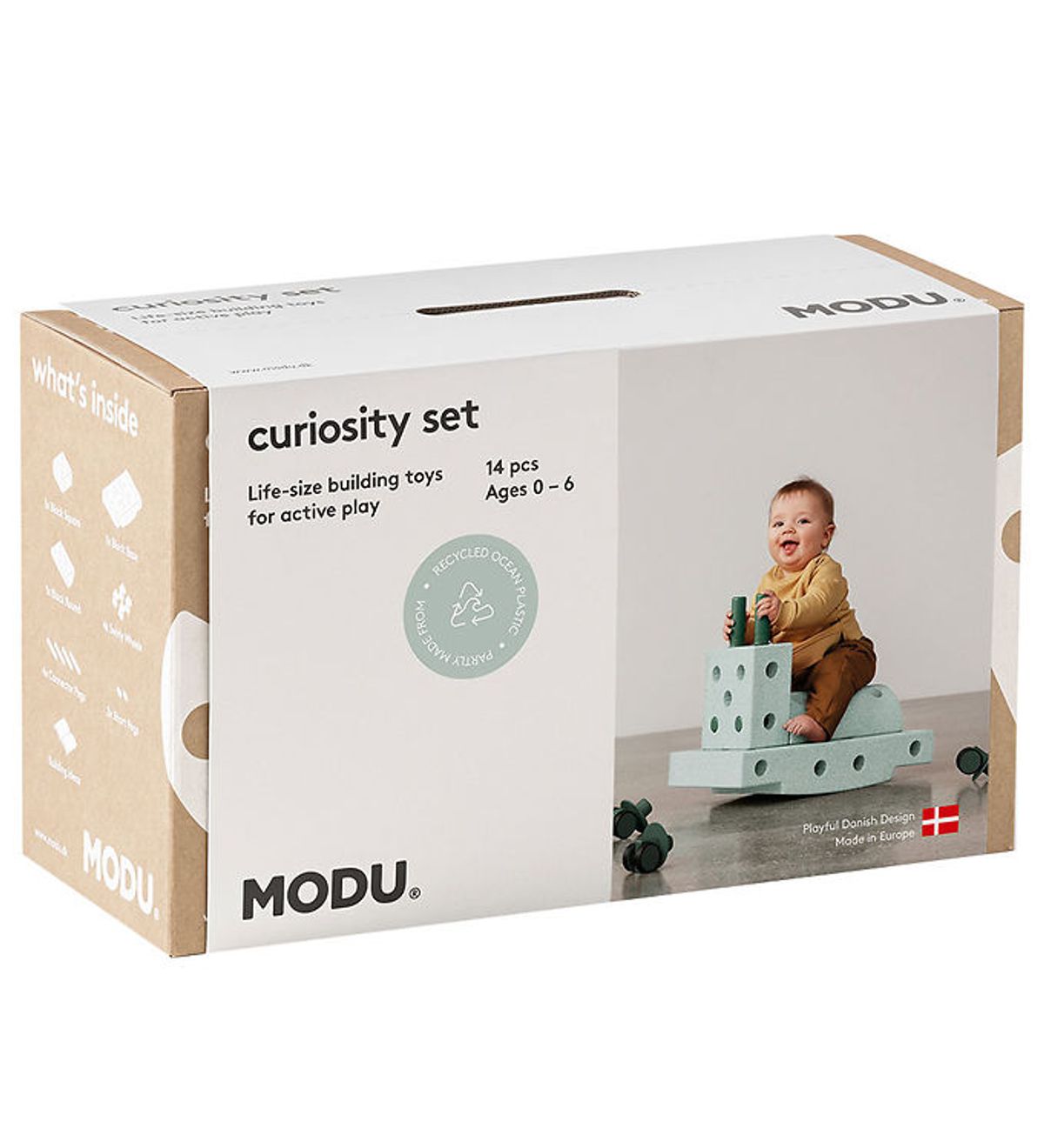 MODU Curiosity Sæt - 14 Dele - 50x30x20 cm - Ocean Mint/Forest G