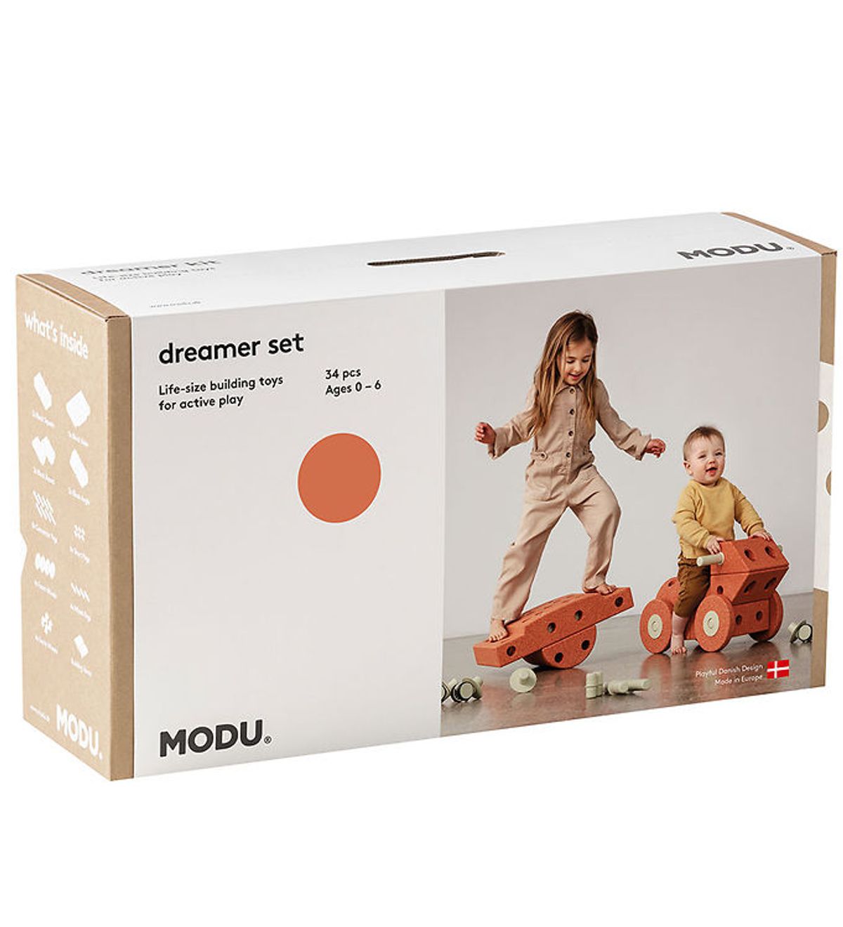 MODU Dreamer Sæt - 34 Dele - 70x40x20 cm - Burnt Orange/Dusty Gr