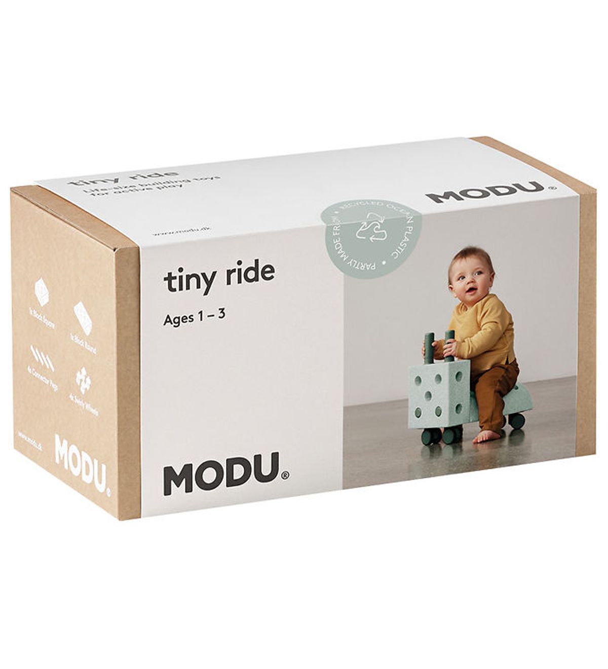 MODU Gåvogn - Tiny Ride - 10 Dele - 40x20x36 cm - Ocean Mint/For