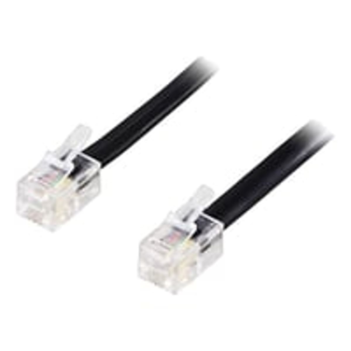 Modular cable 4P4C (RJ9/RJ10/RJ22)>4P4C (RJ9/RJ10/RJ22) 0.2m