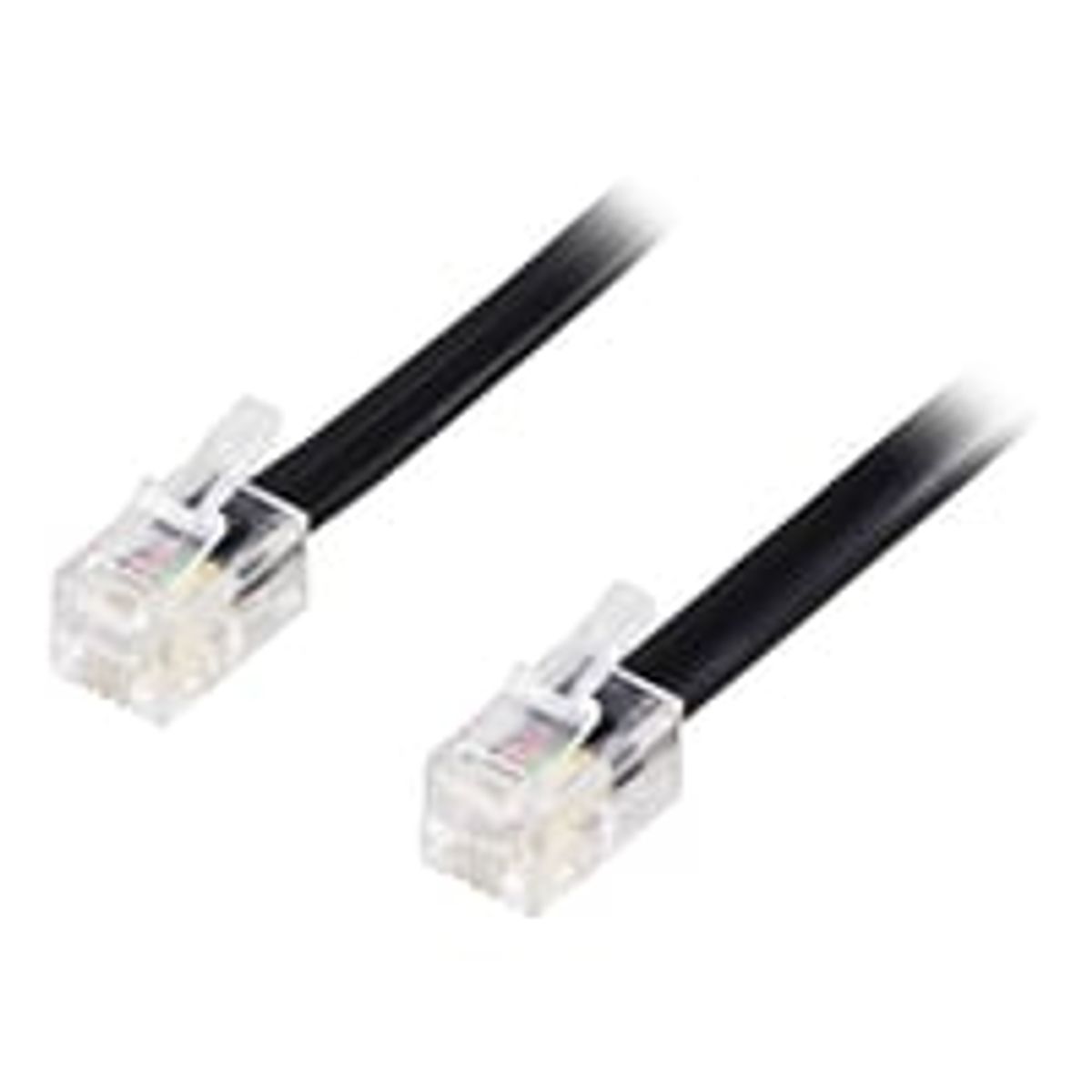 Modularkable, 4P4C (RJ9/RJ10/RJ22) - 4P4C (RJ9/RJ10/RJ22), 10m, sort