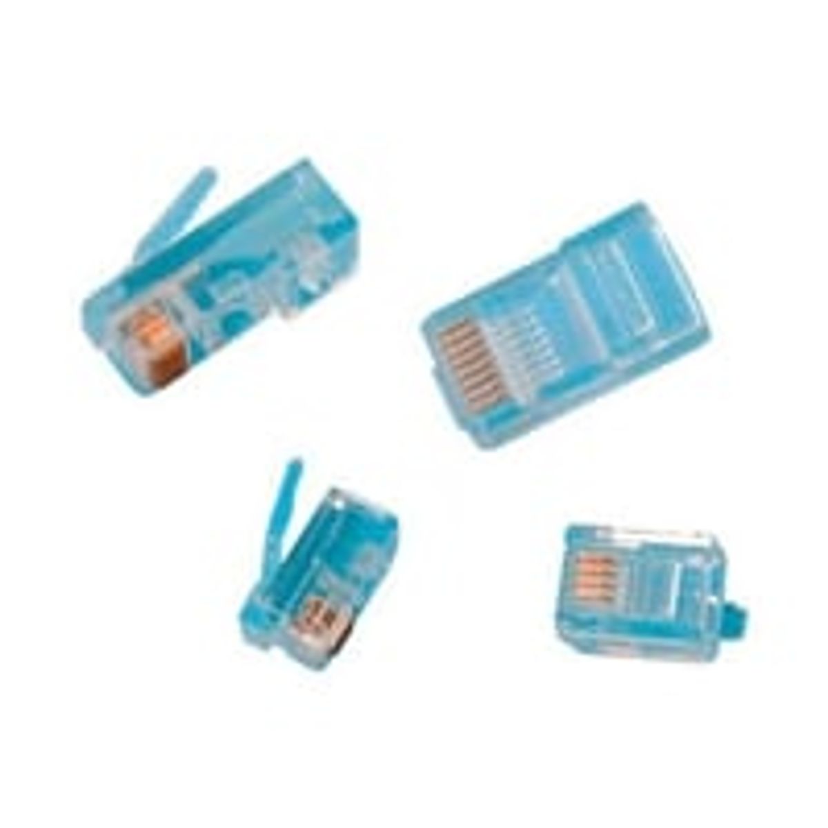 Modularstik RJ45 8P/8C rund massiv leder