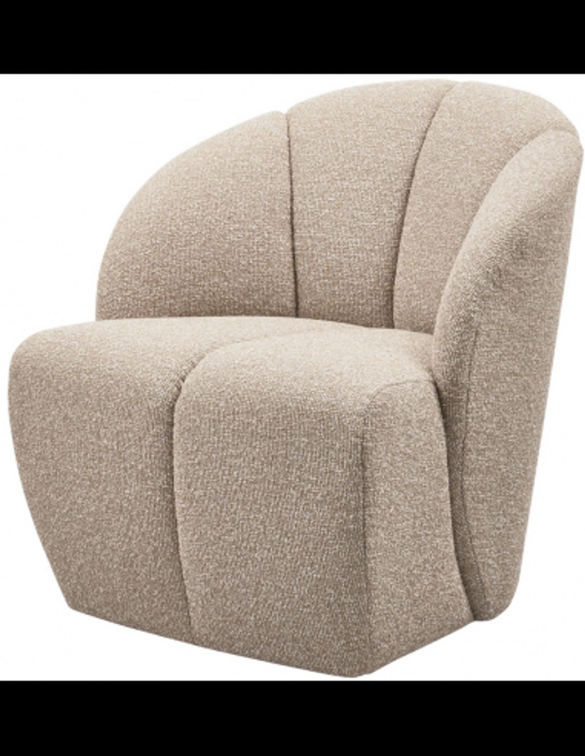 MOJO Rotérbar lænestol i bouclé B68 cm - Beige