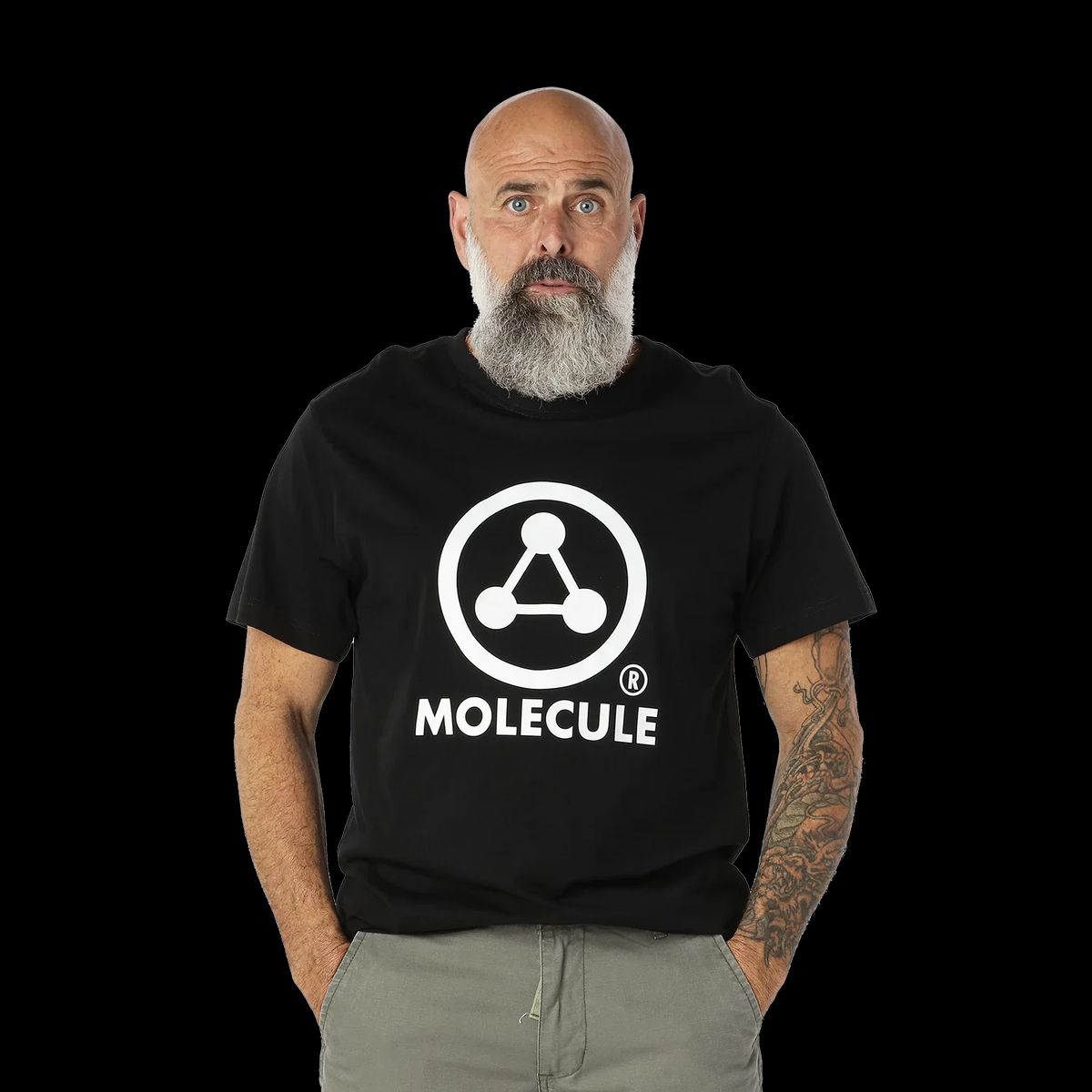 Molecule T-Shirt - Large Logo 'Black'