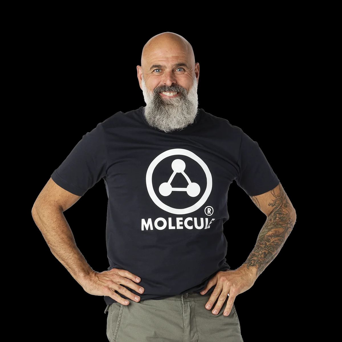 Molecule T-Shirt - Large Logo 'Navy'