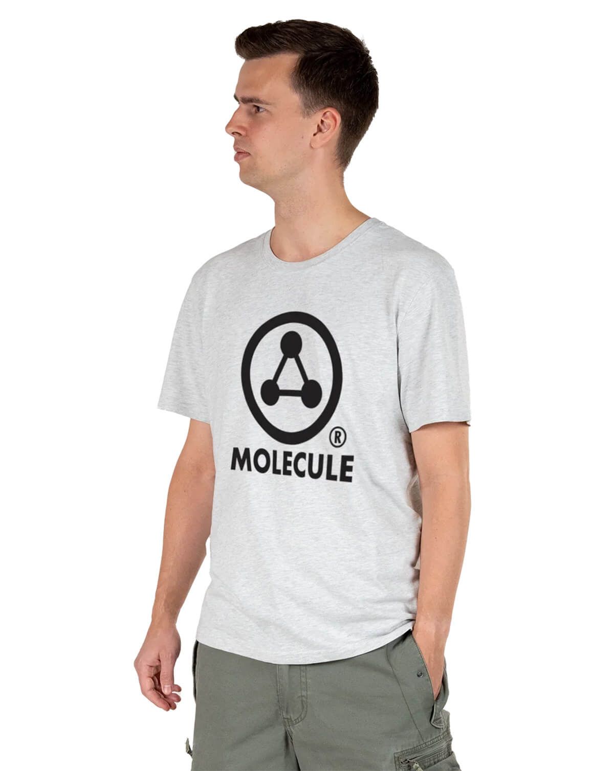 Molecule T-Shirt m. Stort Logo Grå Melange