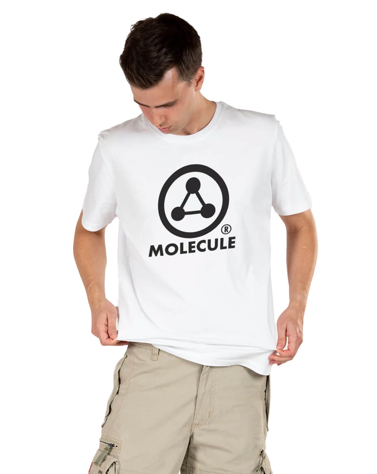 Molecule T-Shirt m. Stort Logo Hvid