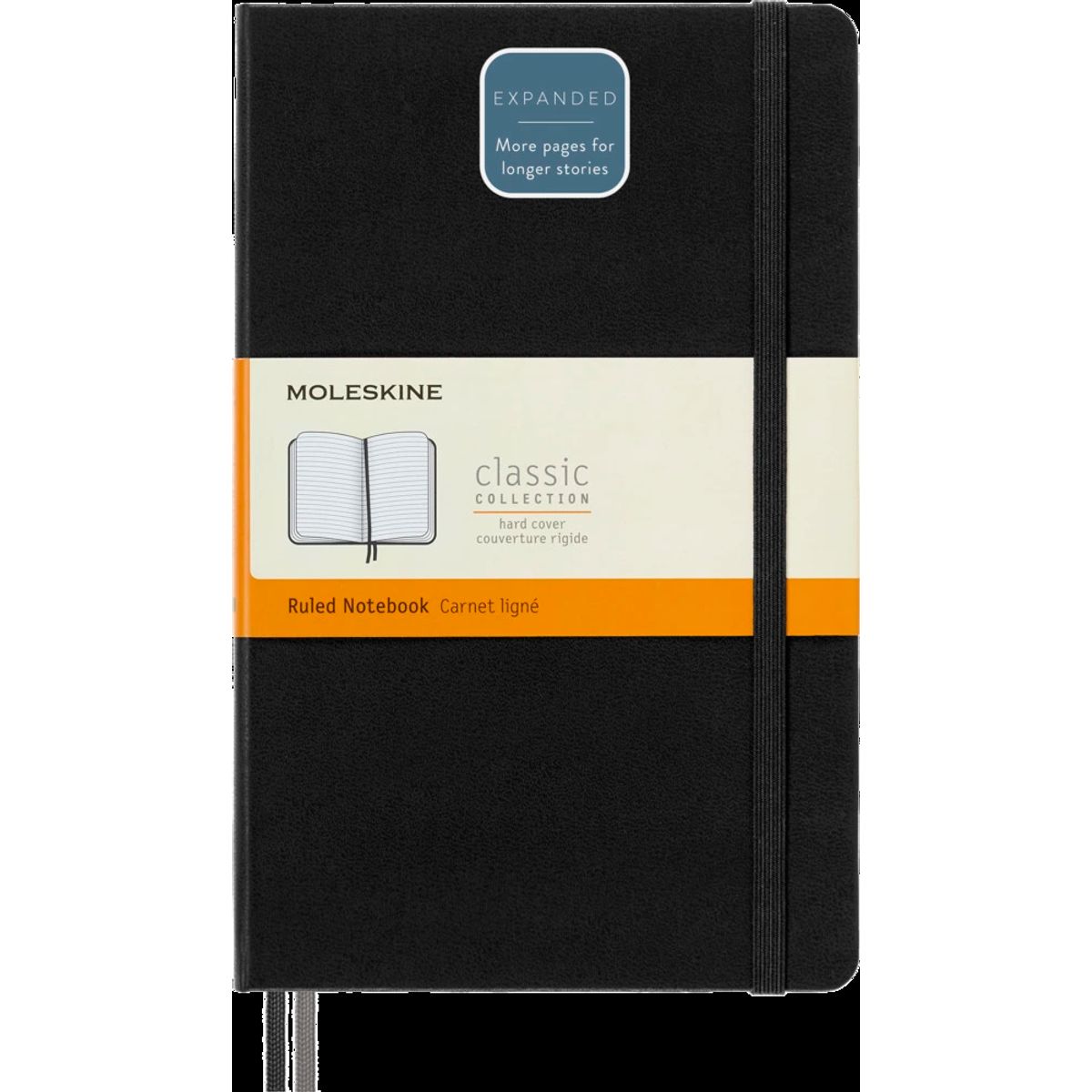 Moleskine hard m/linjer 400 ark