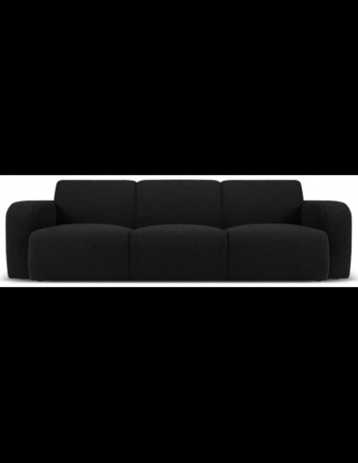 Molino 3-personers sofa i bouclé B235 x D95 cm - Sort