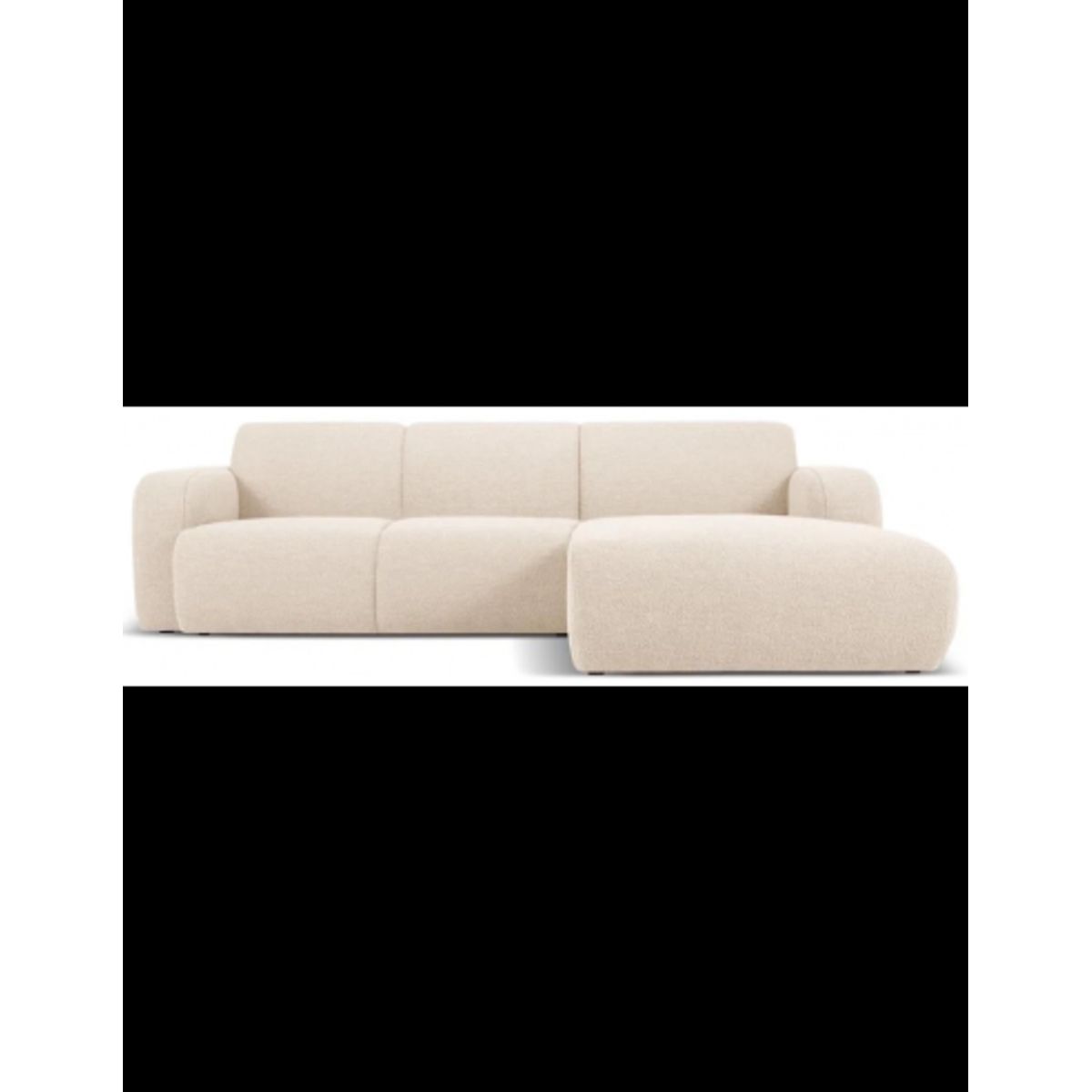 Molino højrevendt chaiselongsofa i bouclé B250 x D170 cm - Beige