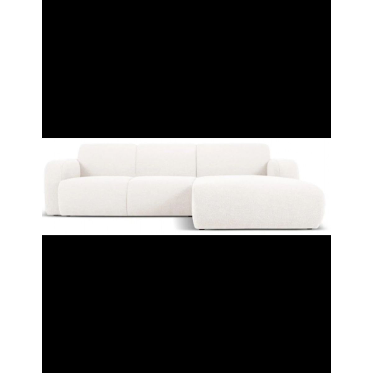 Molino højrevendt chaiselongsofa i bouclé B250 x D170 cm - Hvid