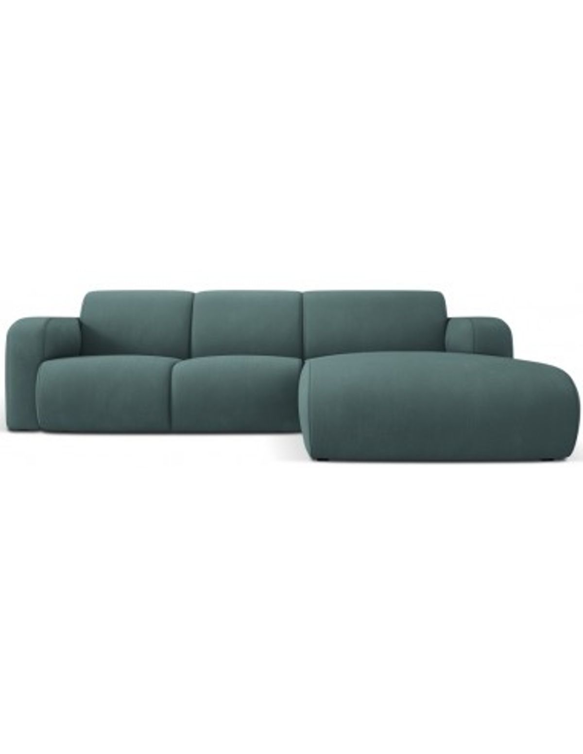 Molino højrevendt chaiselongsofa i polyester B250 x D170 cm - Havgrøn