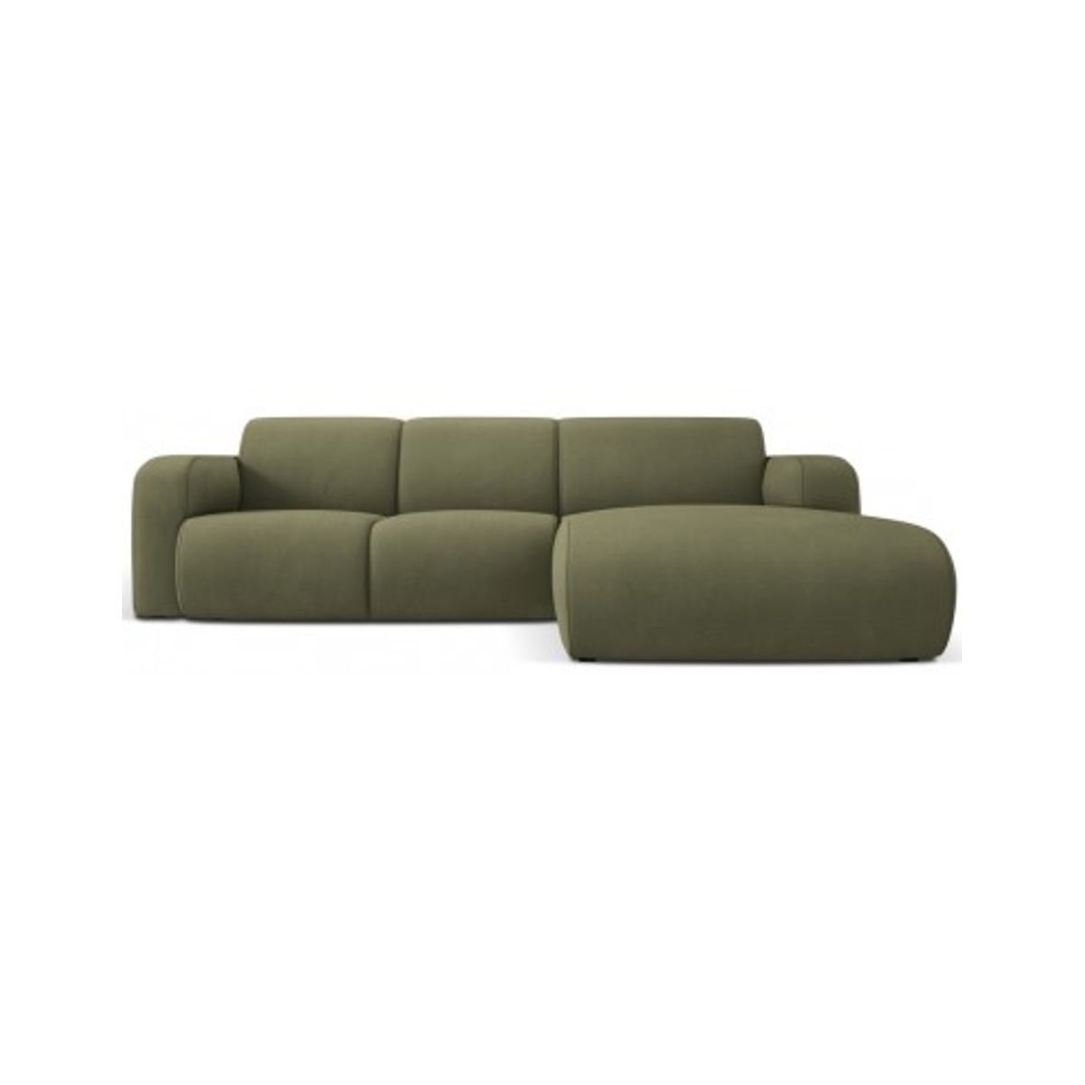 Molino højrevendt chaiselongsofa i polyester B250 x D170 cm - Lysegrøn