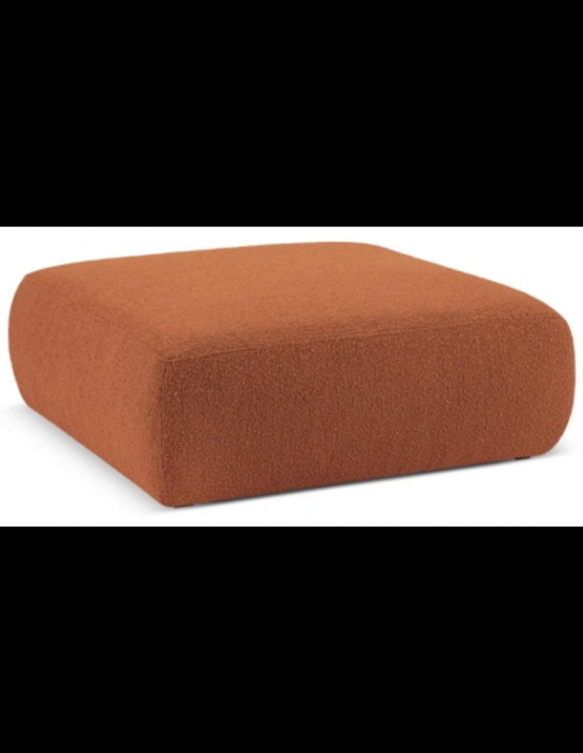 Molino puf til sofa i bouclé B100 x D100 cm - Brun