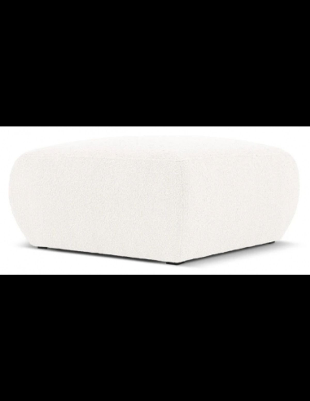 Molino puf til sofa i bouclé B75 x D75 cm - Hvid