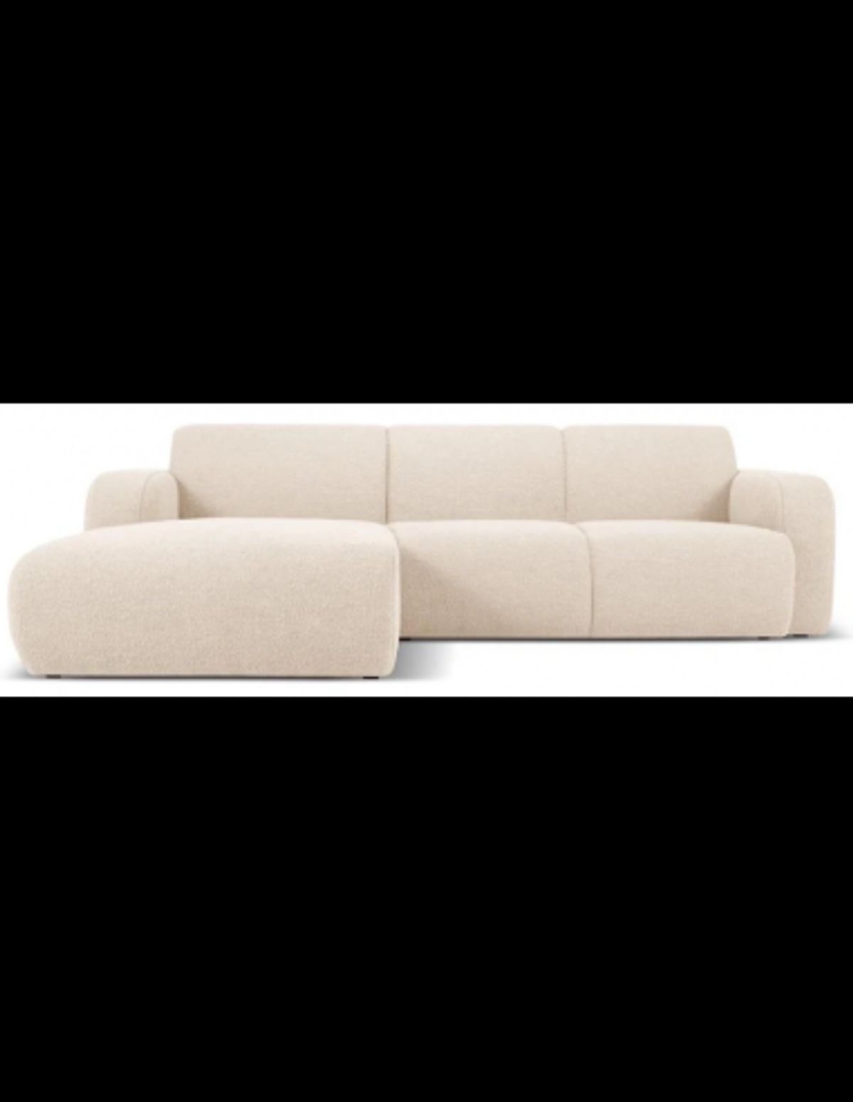 Molino venstrevendt chaiselongsofa i bouclé B250 x D170 cm - Beige