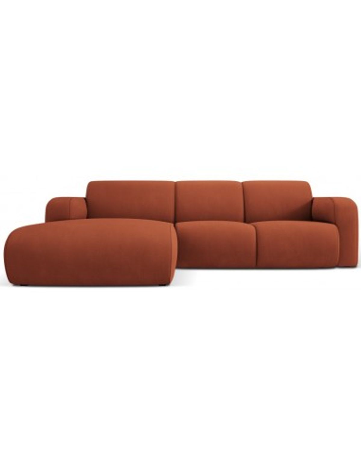 Molino venstrevendt chaiselongsofa i polyester B250 x D170 cm - Orange