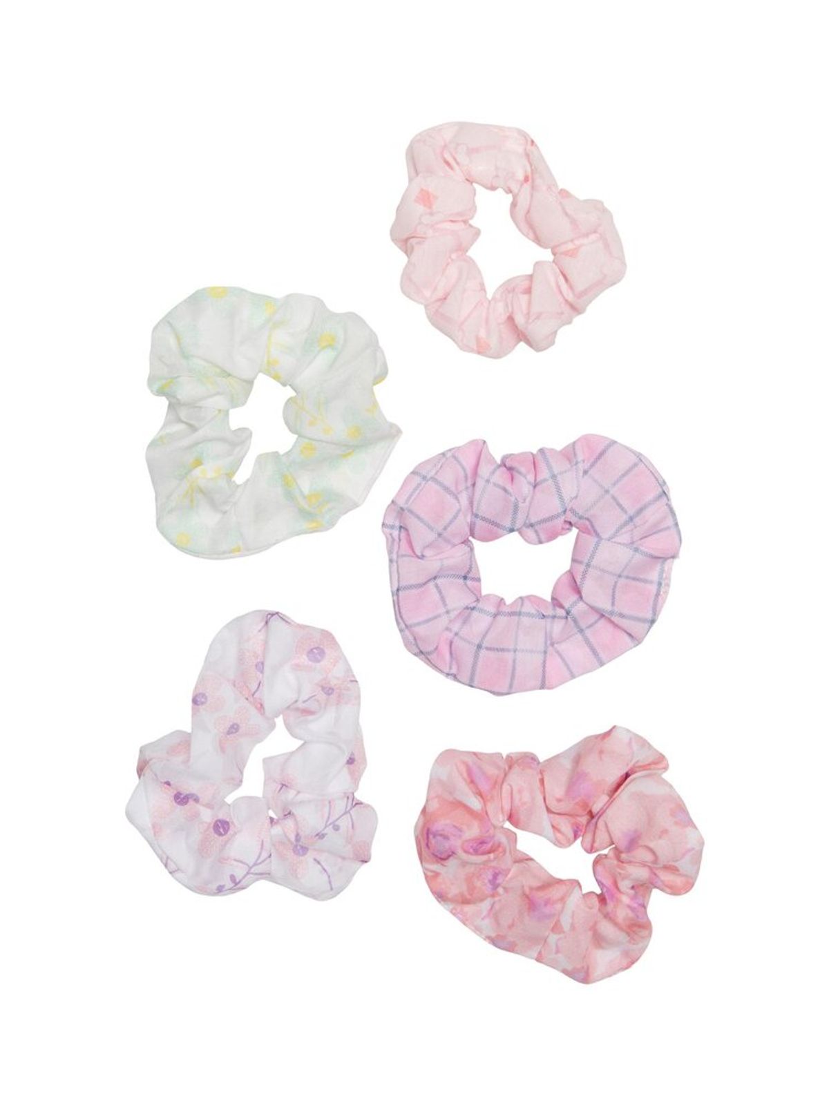 Molly sommer 5-pak scrunchies hårelastik - pearl - ONE SIZE