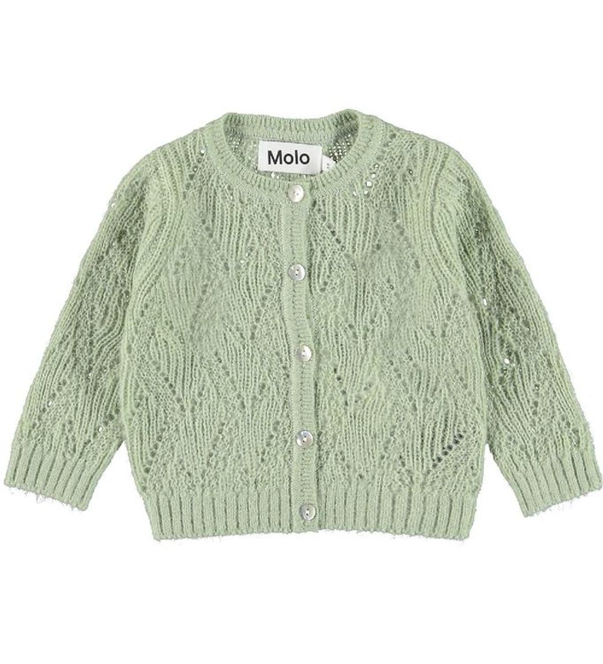 Molo Cardigan - Uld/Polyester - Gilli - Mint