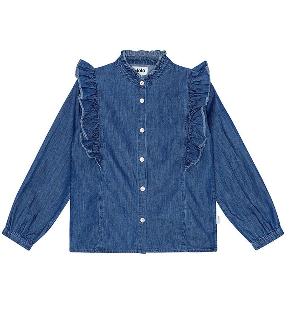 Molo Skjorte - Raphaella - Mid Blue Wash