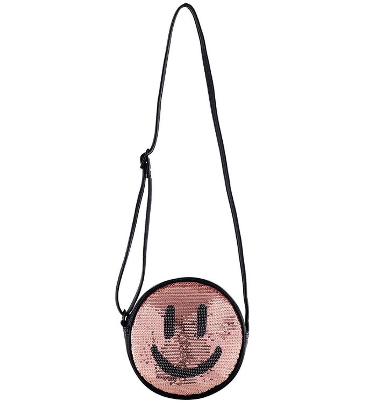 Molo Skuldertaske - Glitter Smile Bag - Sort/Rosa