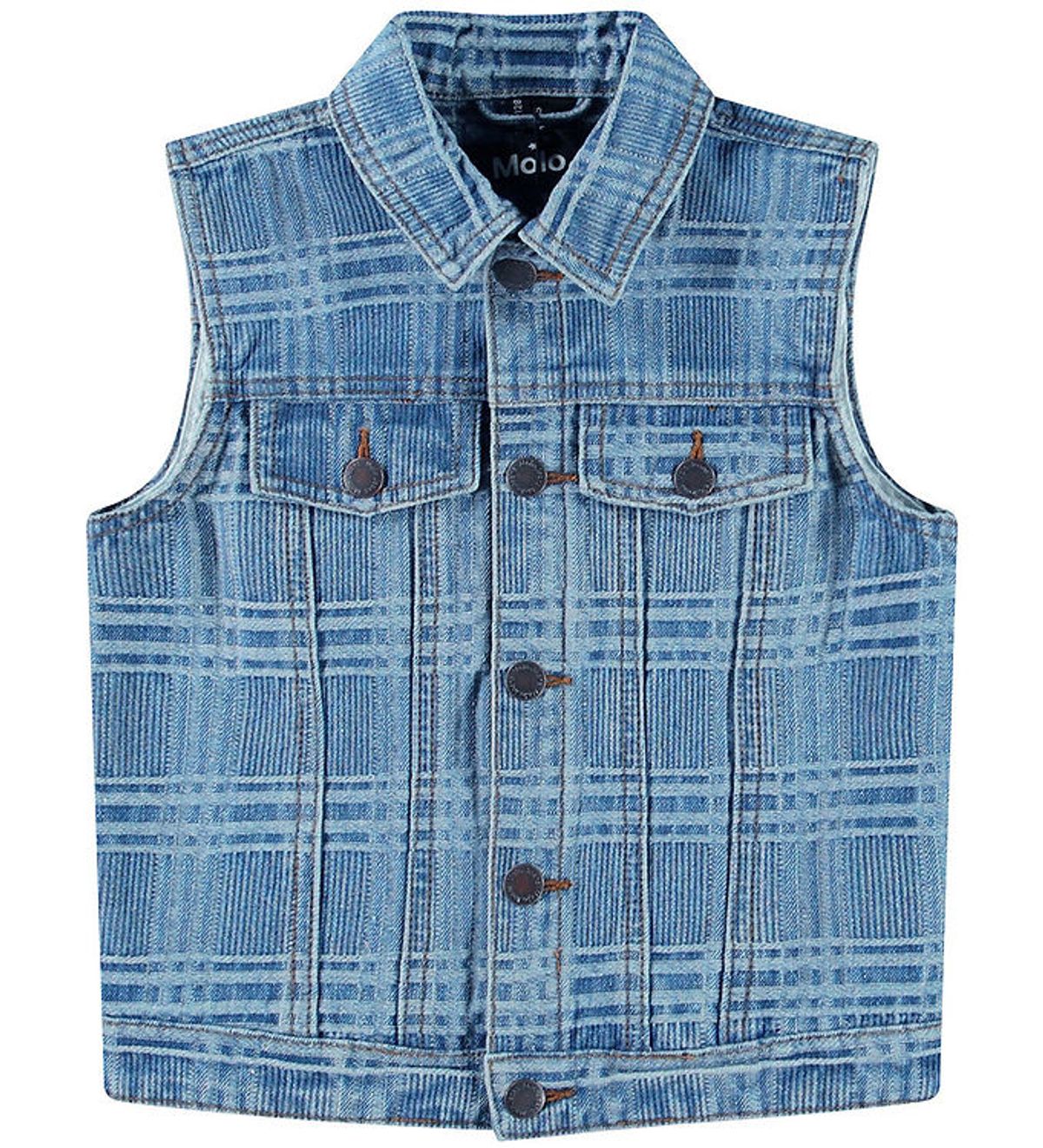 Molo Vest - Denim - Hertha - Washed Check