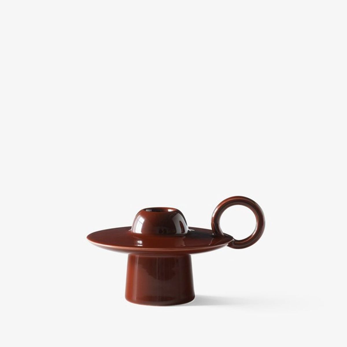 Momento Candleholder Red Brown