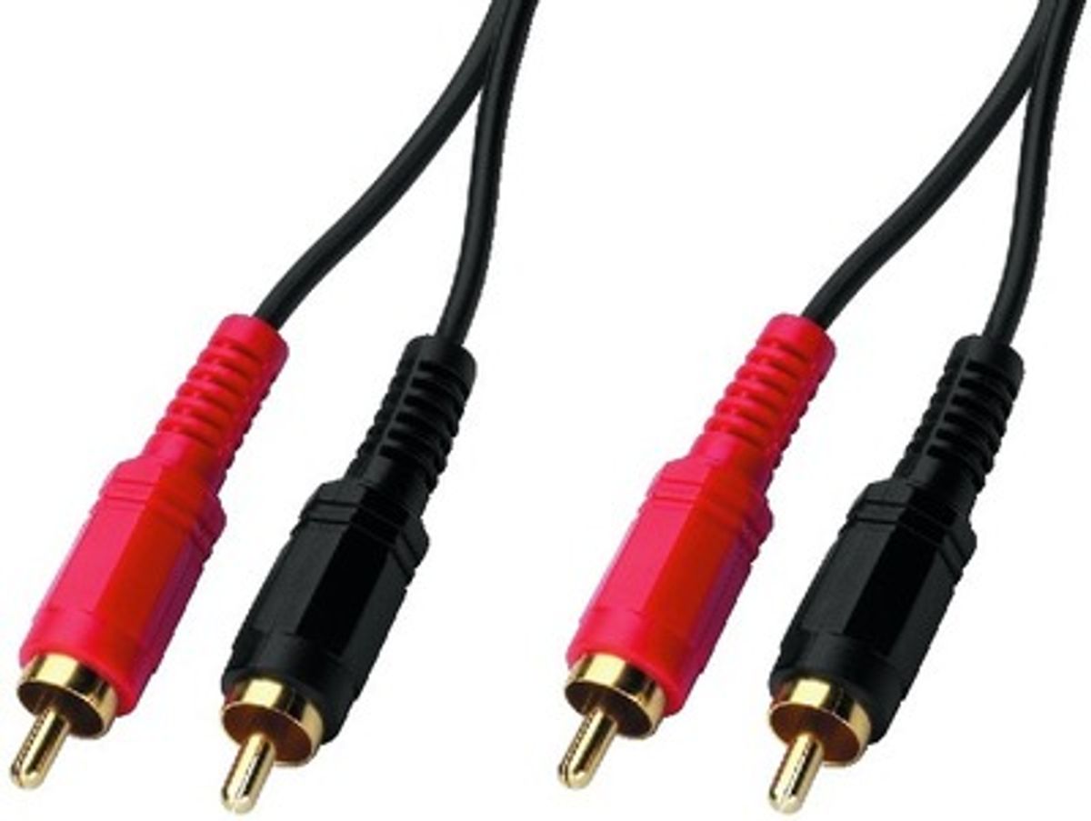 Monacor Gold Serie Phonokabel 1.2m - Guldbelagt Stereo Kabel