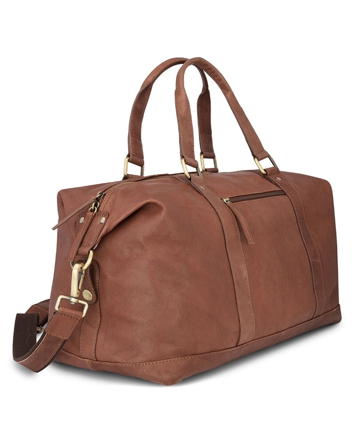 Monarch Leather Carryon Duffle rejsetaske, hasselnød brun