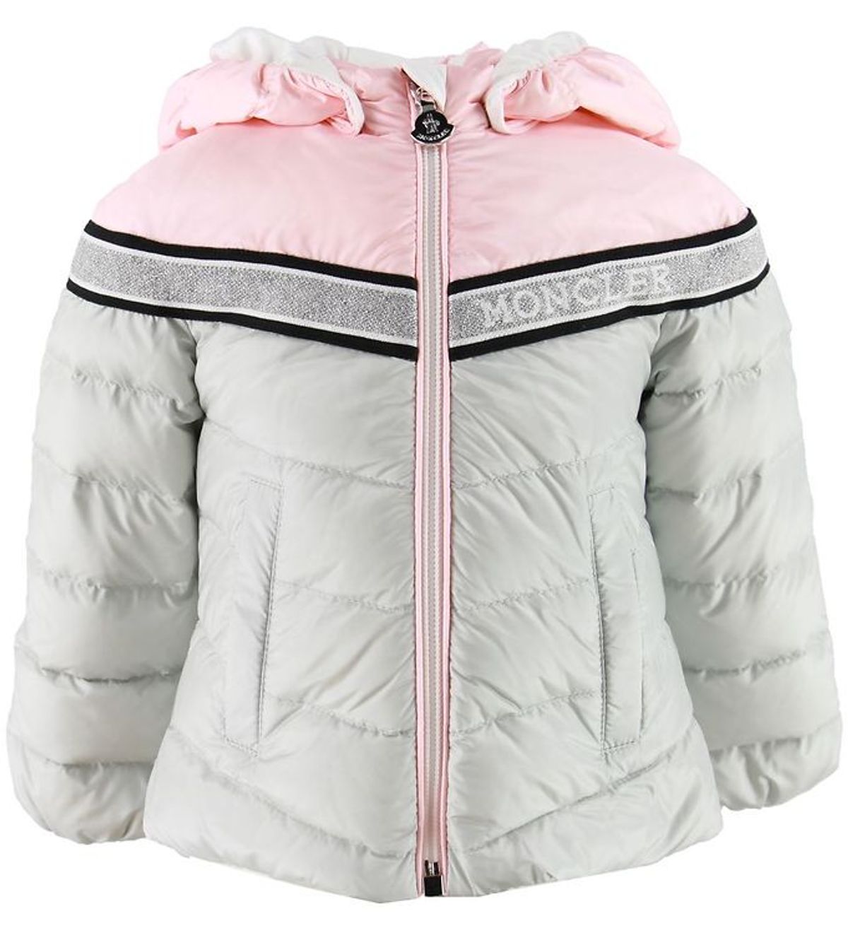 Moncler Dunjakke - Marik - Grå/Rosa