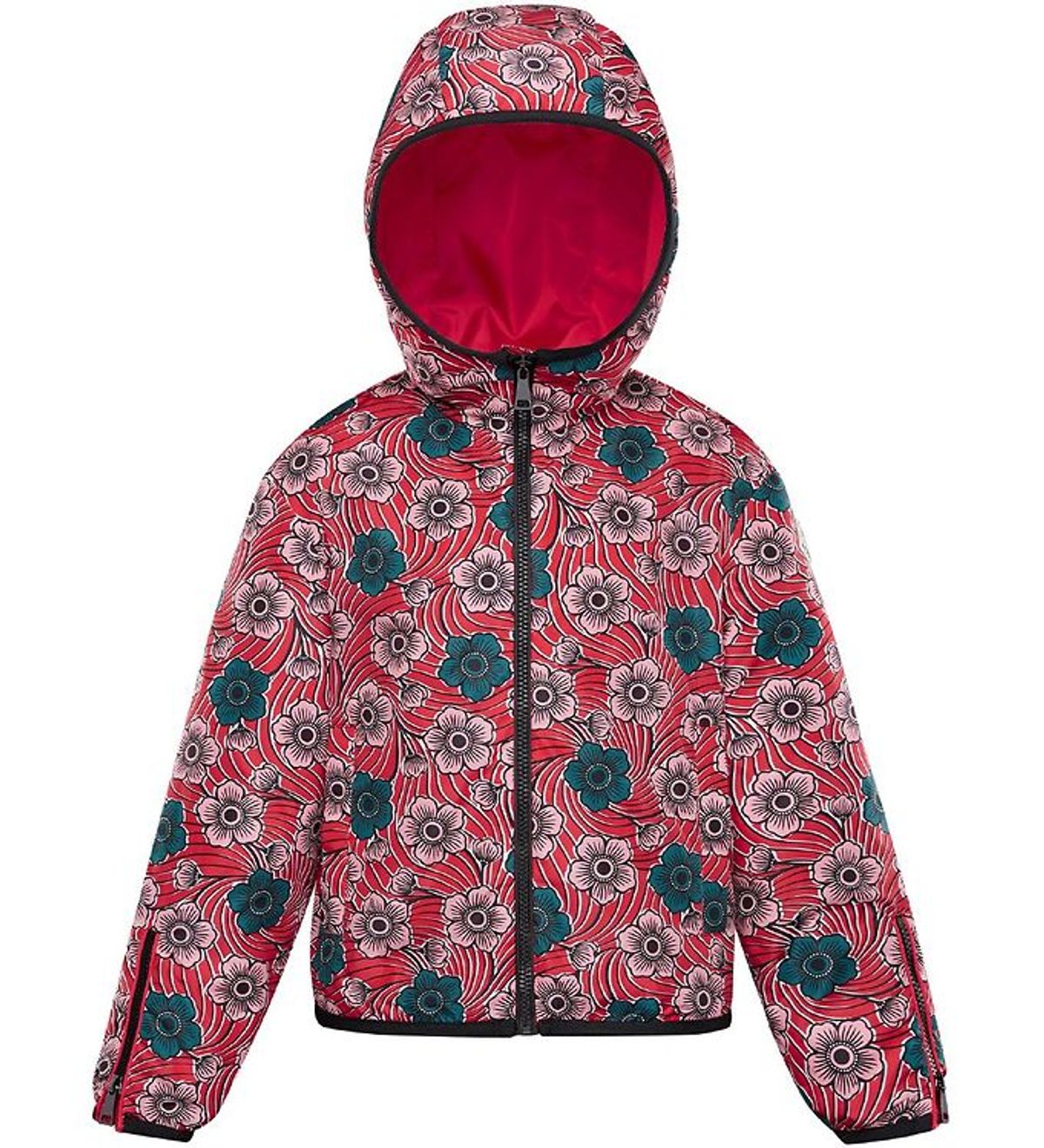 Moncler Jakke - Breanna - Rød m. Blomster