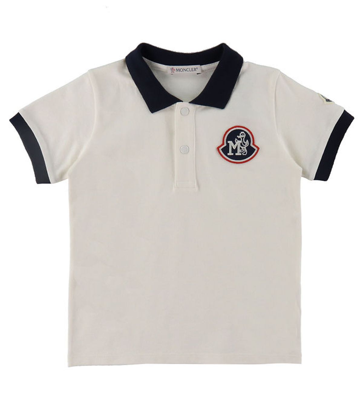 Moncler Polo - Natural m. Navy