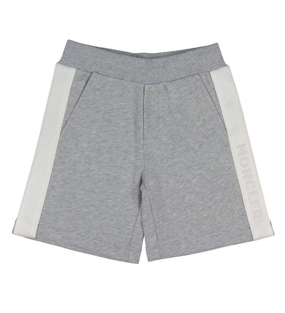 Moncler Sweatshorts - Gråmeleret m. Hvid