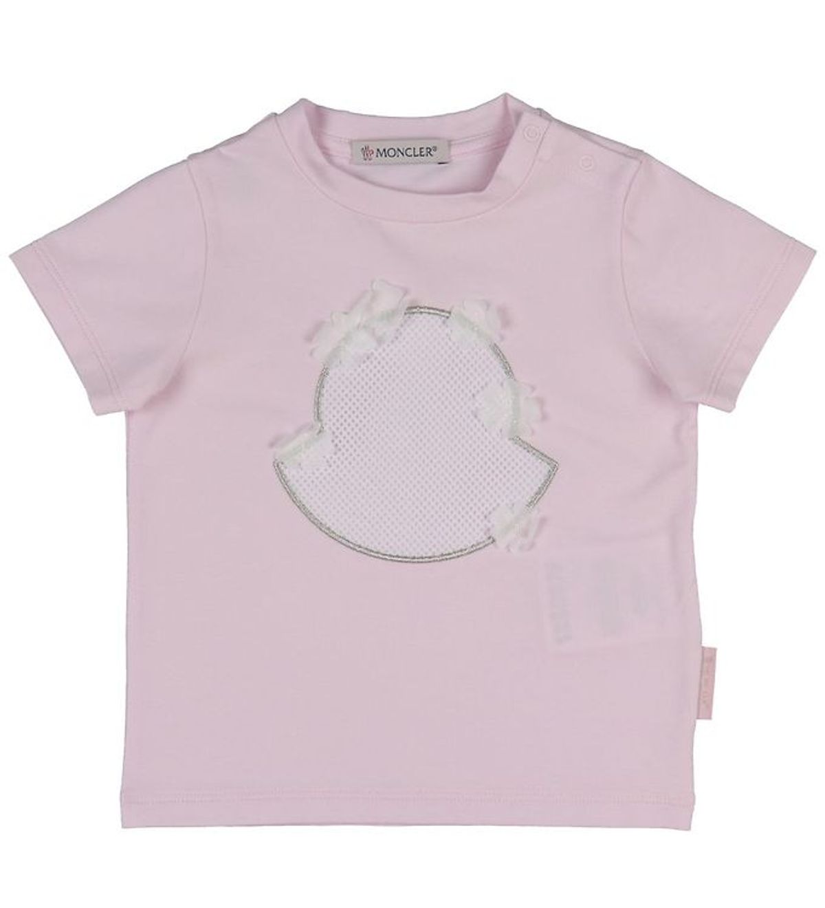 Moncler T-shirt - Rosa m. Mesh/Tyl