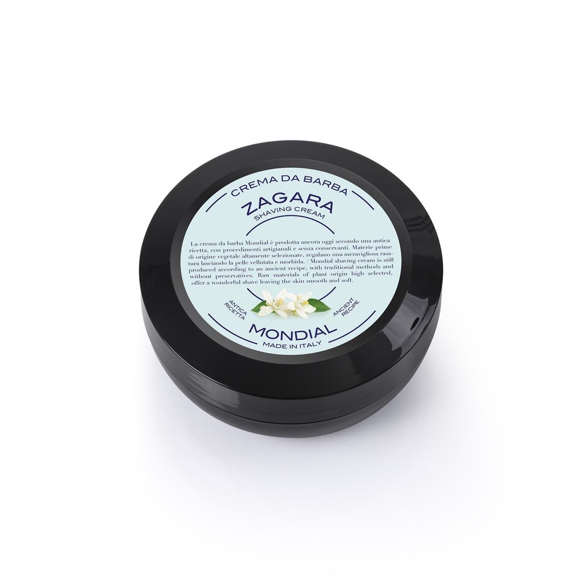 Mondial Shaving Barbercreme i Rejsestørrelse, Zagara, 75 ml.