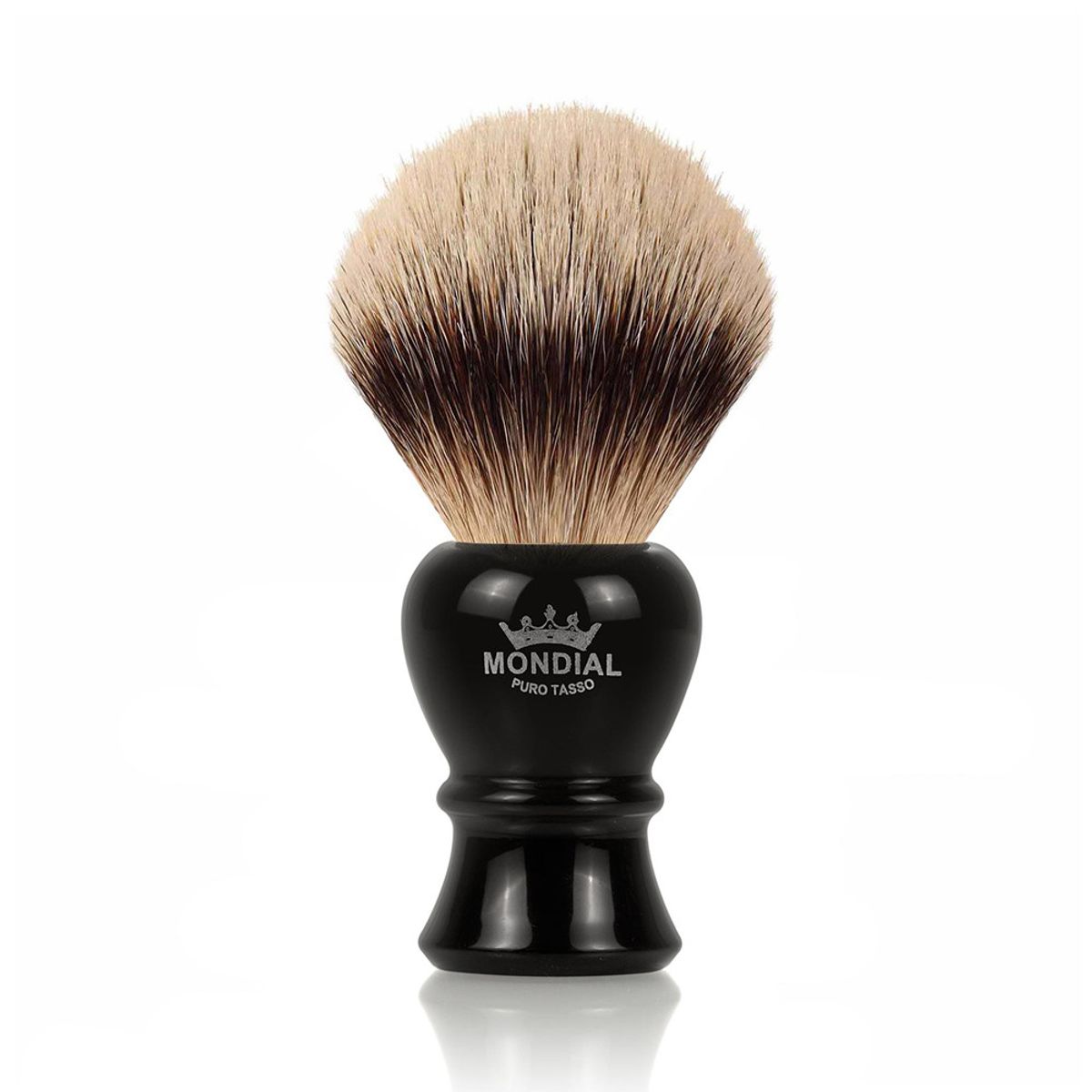 Mondial Silvertip Badger Barberkost, Hunter, 22 mm, Sort kunstharpiks