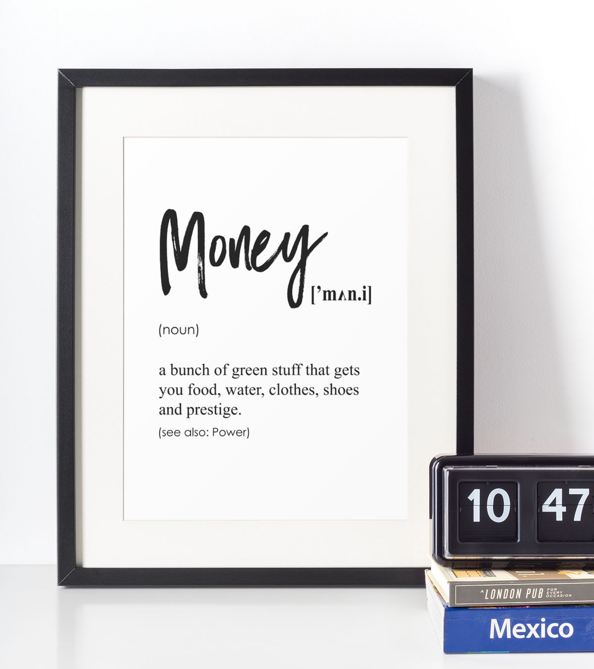 Money definition plakat