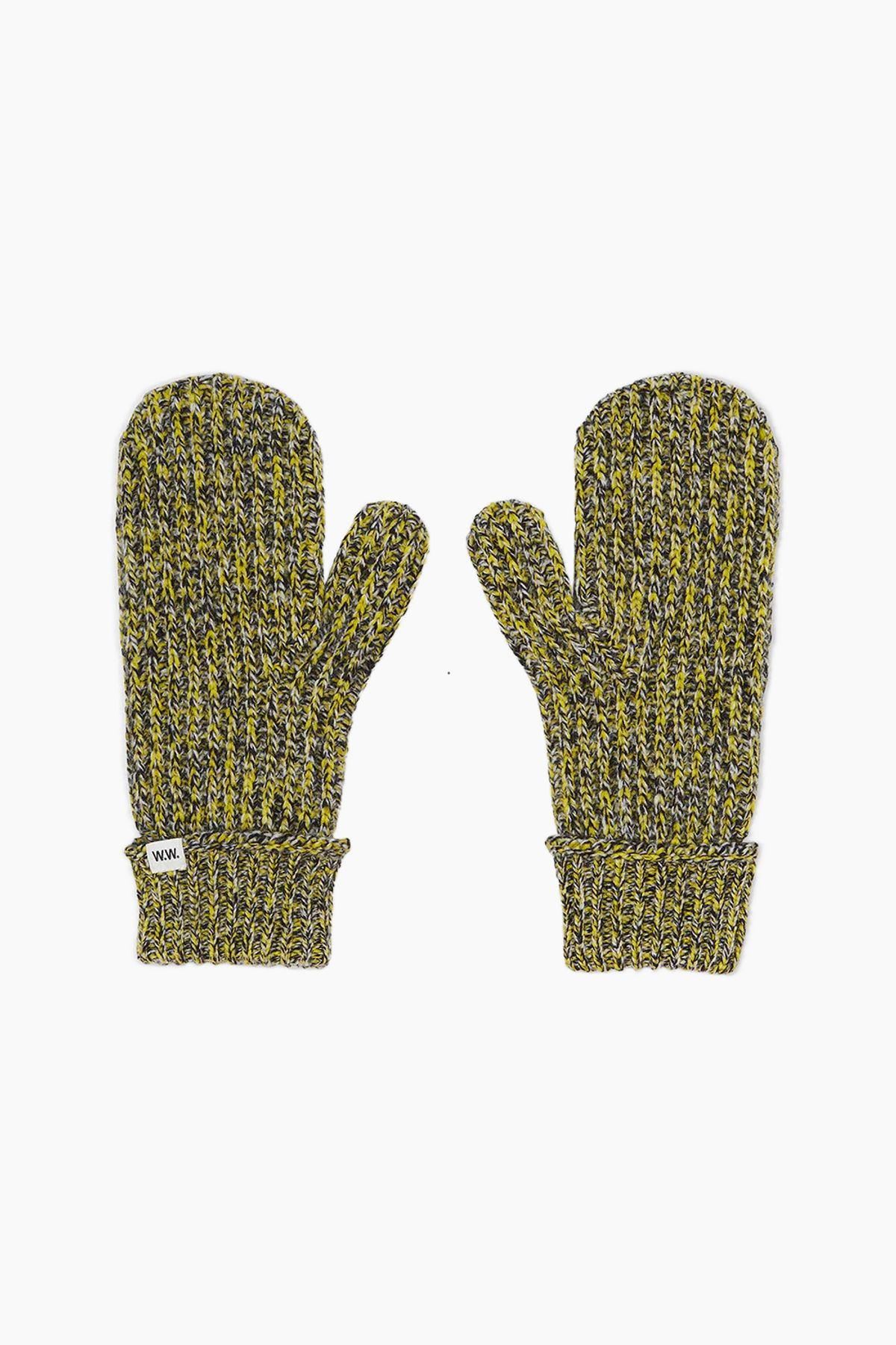 Monica Moulinere Knit Mittens - Dark Grey - Wood Wood - Mønstret One Size