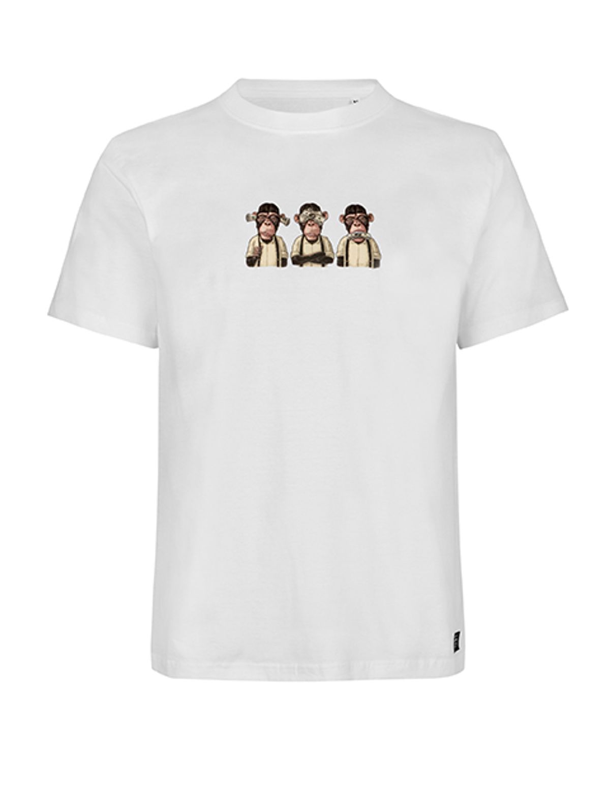 MONKEY BUSINESS T-Shirt Front Print White