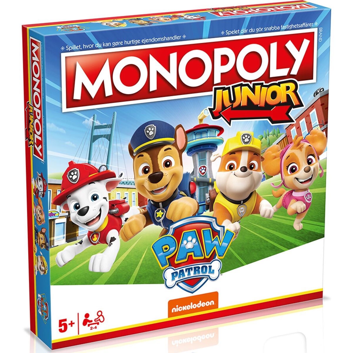 Monopoly Junior - Paw Patrol - Dansk Og Svensk