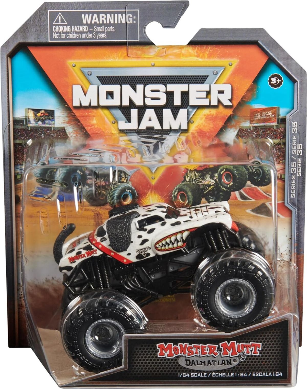 Monster Jam - Monster Truck Bil - 1:64 - Monstermutt Dalmatian