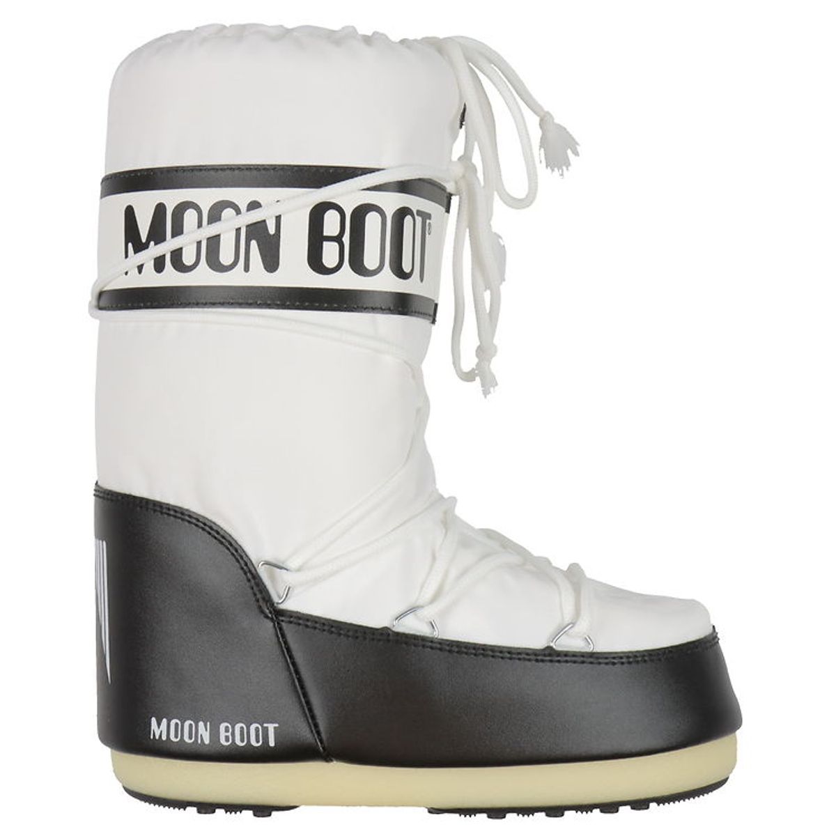 Moon Boot Vinterstøvler - Icon Nylon - Sort/Hvid