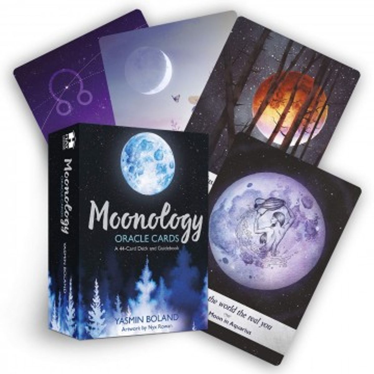 Moonology Oracle Cards - Yasmin Boland - Orakelkort og Englekort på engelsk - GodKarmaShop