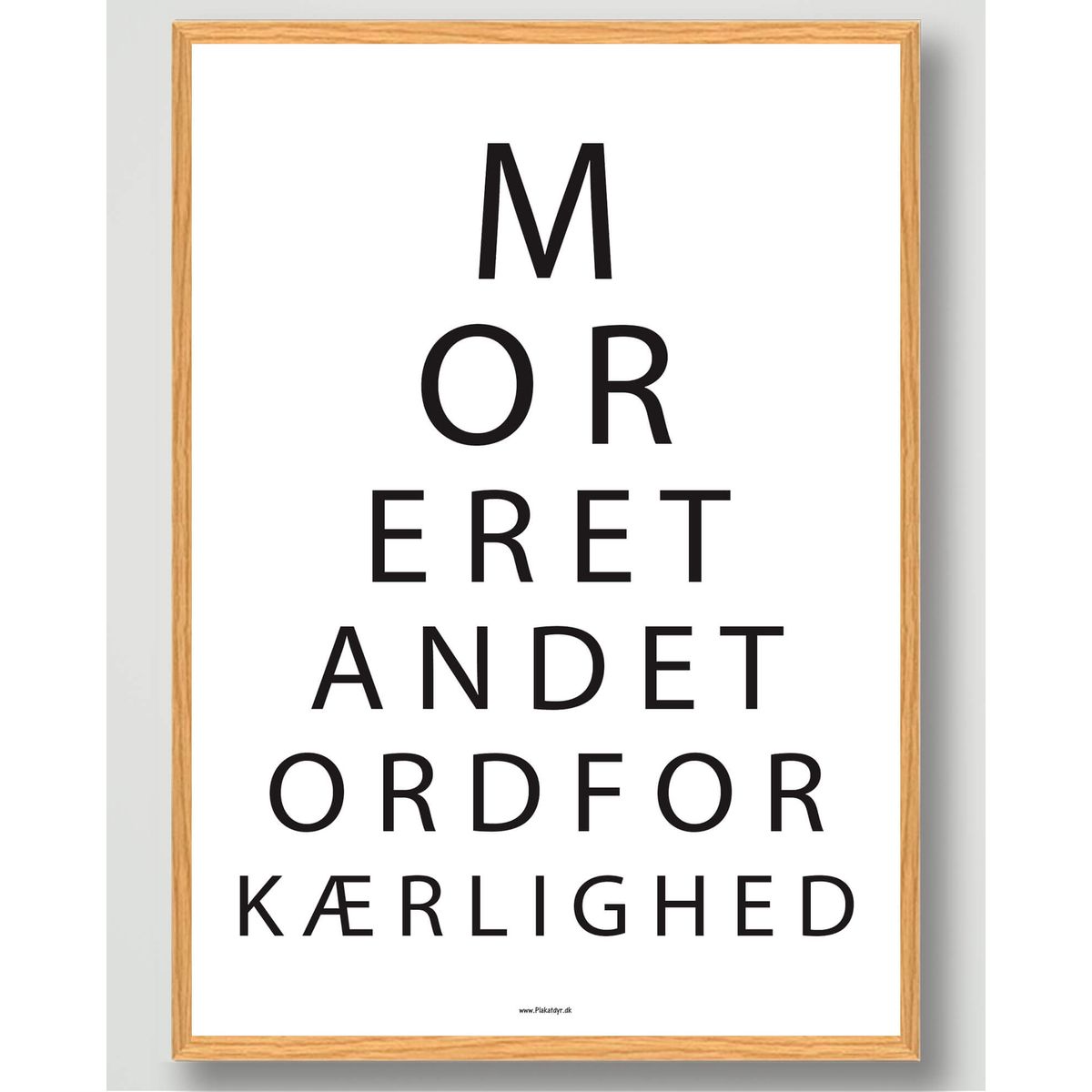 Mor er et andet ord(Hvid) - plakat (Størrelse: M - 30x40cm)