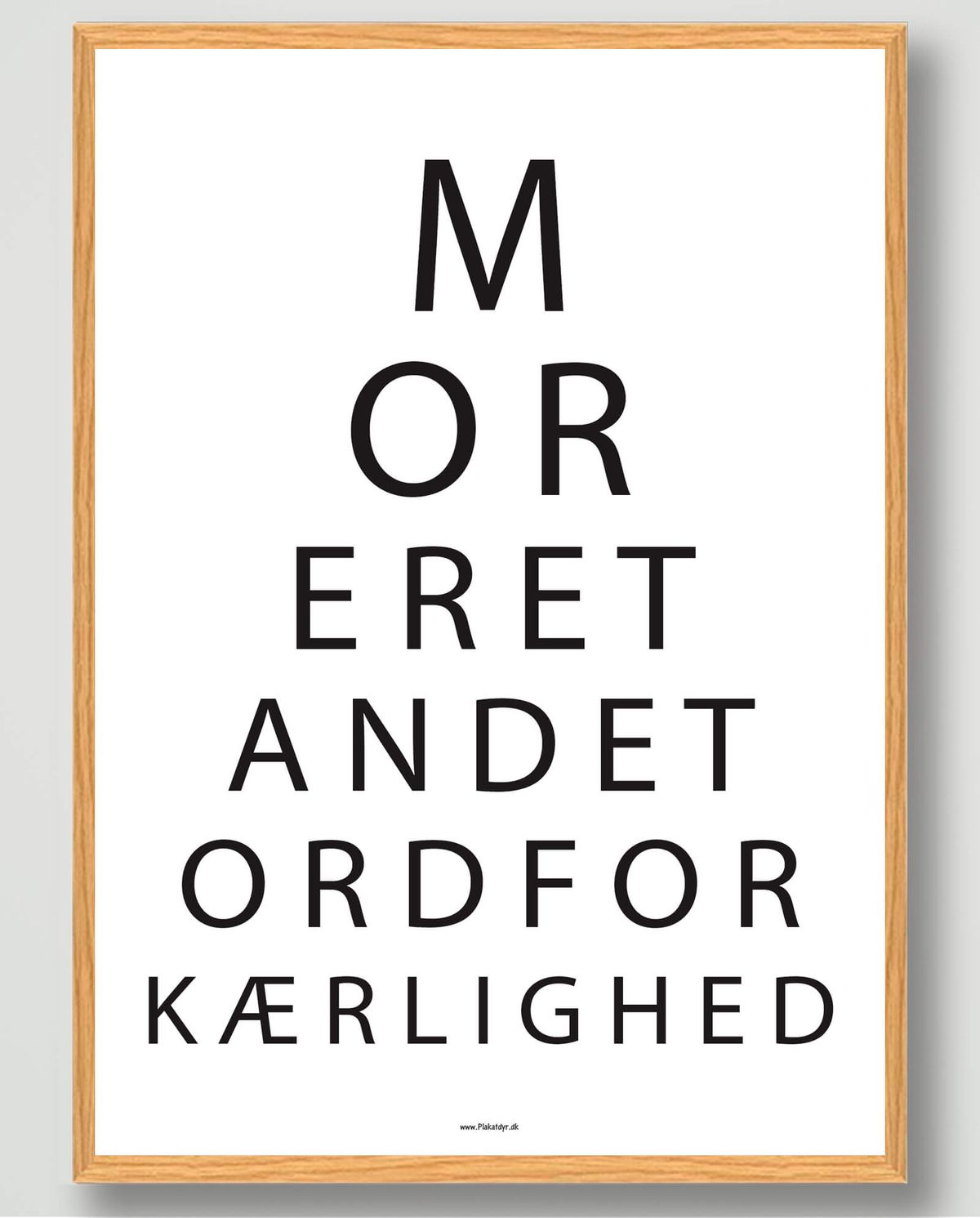 Mor er et andet ord(Hvid) - plakat (Størrelse: XS - 15x21cm (A5))