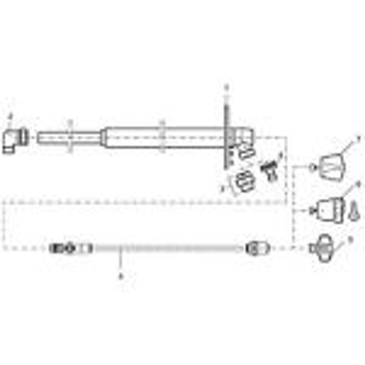 Mora garden ll komplet inderspindel 500mm (totallængde 580mm) t/Mora garden ii vvs nr. 743455555