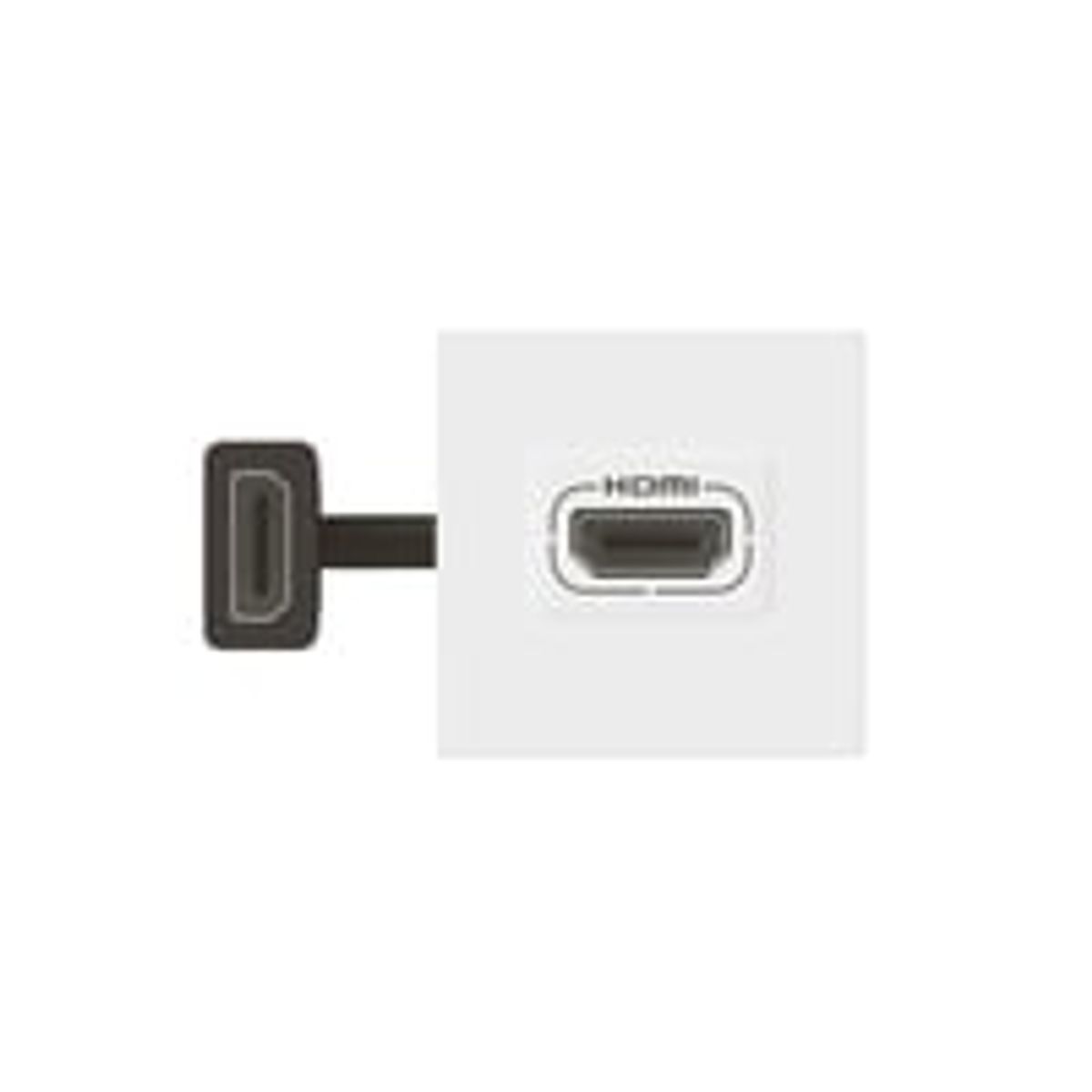 Mosaic AV HDMI udtag forlnger 15cm kabel 2M hvid