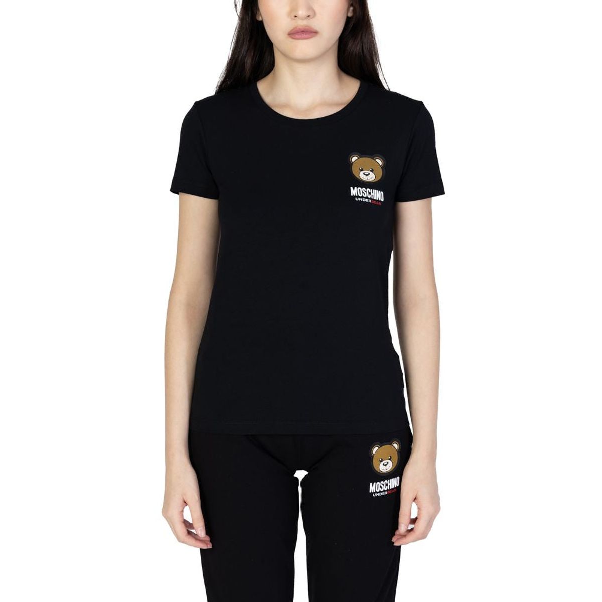 Moschino Black Cotton Tops & T-Shirt