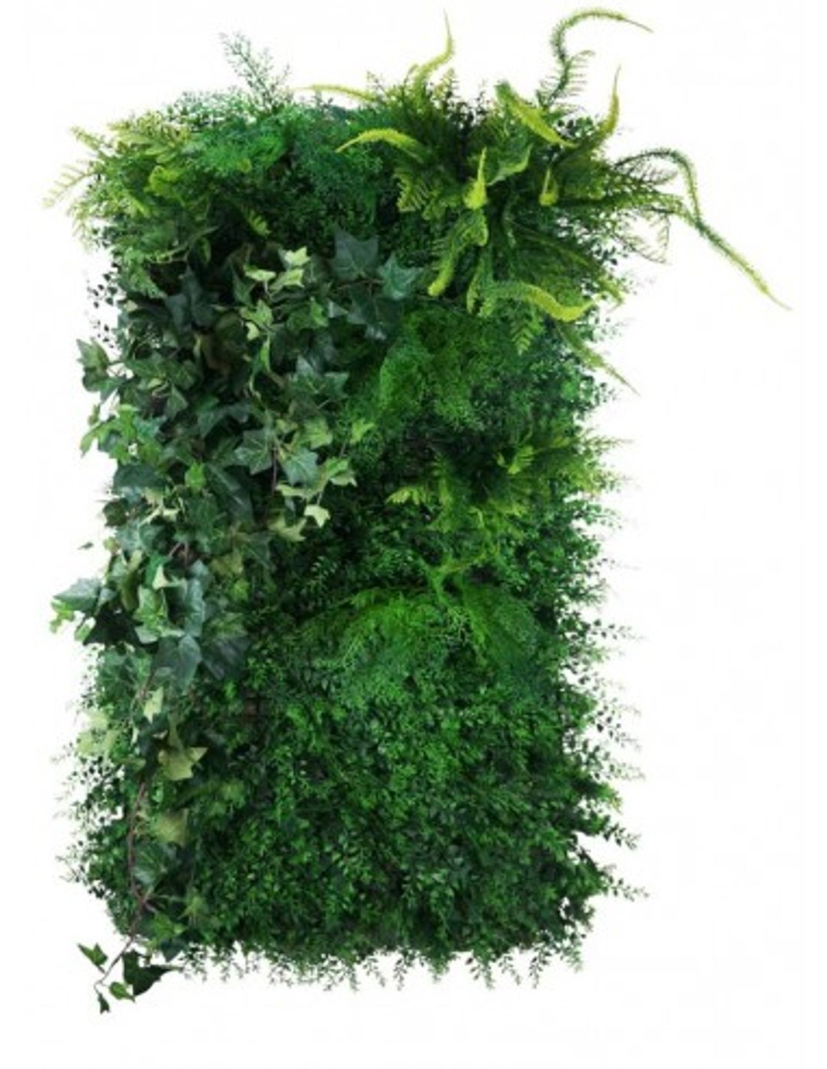 Mossy Dark Plantevæg med kunstige planter 100 x 50 cm