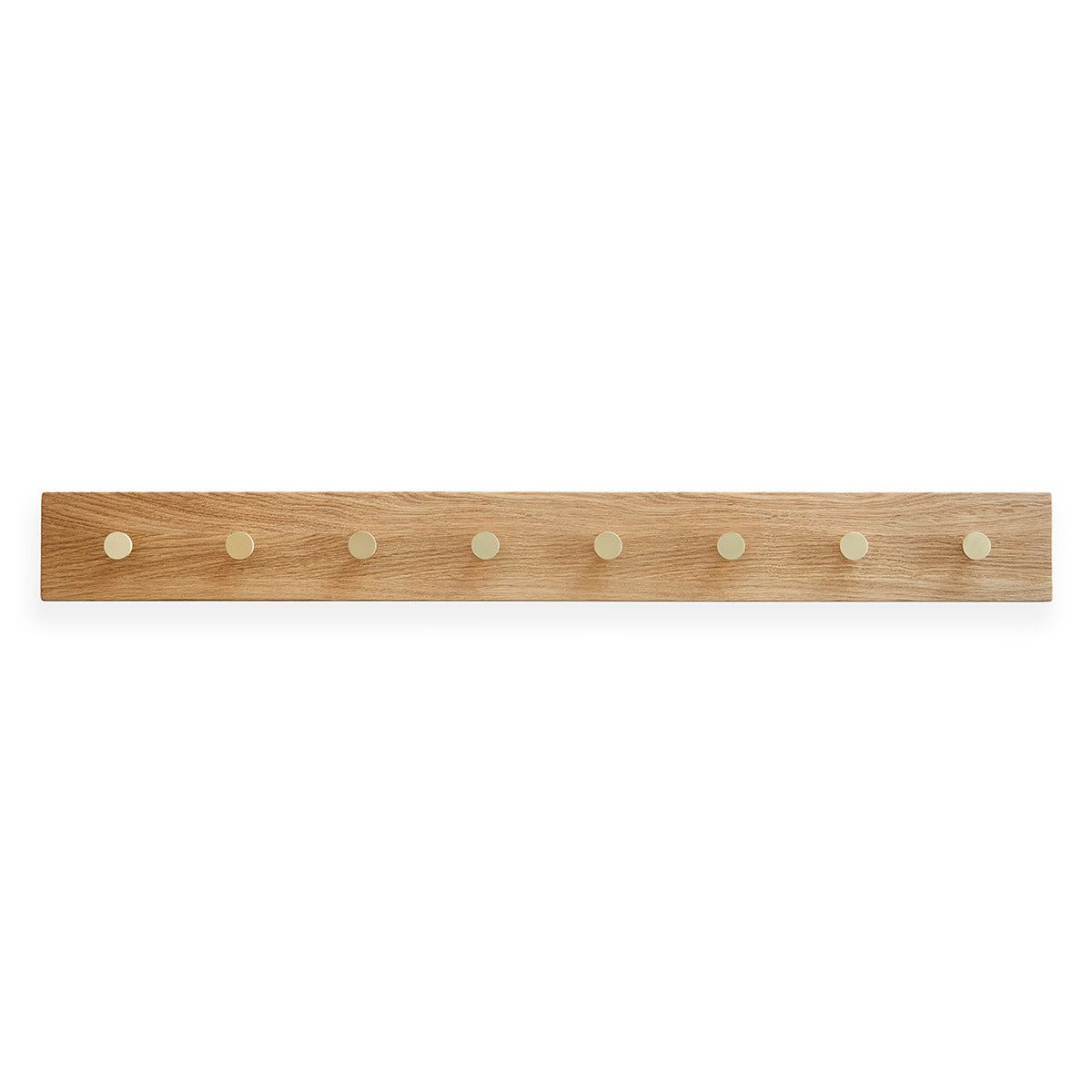 MOUD Home OAK Knagerække m. messing knager 100 cm - egetræ